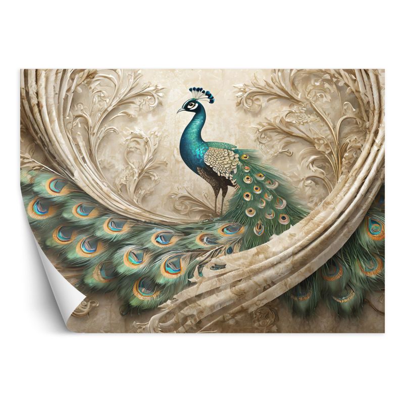 Fototapeta Feeby Ptaki Zwierzęta Paw Beżowy 350x245 1 szt