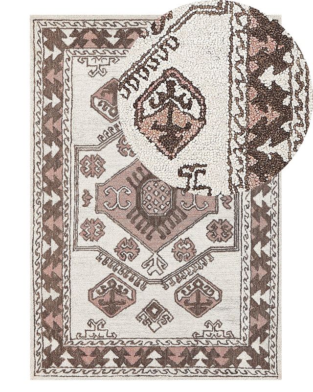 Dywan wełniany 140 x 200 cm wielokolorowy Tomarza 1 szt.