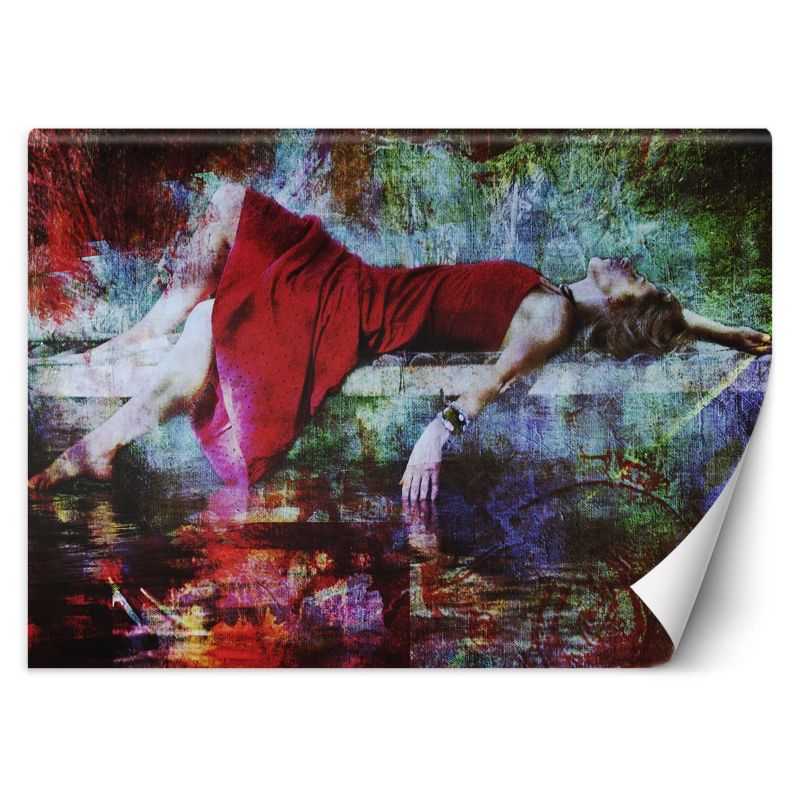 Fototapeta Feeby Kobieta w czerwonej sukience abstrakcja 368x254 1 szt