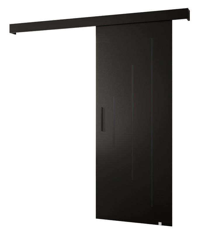 Drzwi przesuwne naścienne Abiks SALWADOR Y 70 czarny mat + czarny mat + czarny 1 szt.