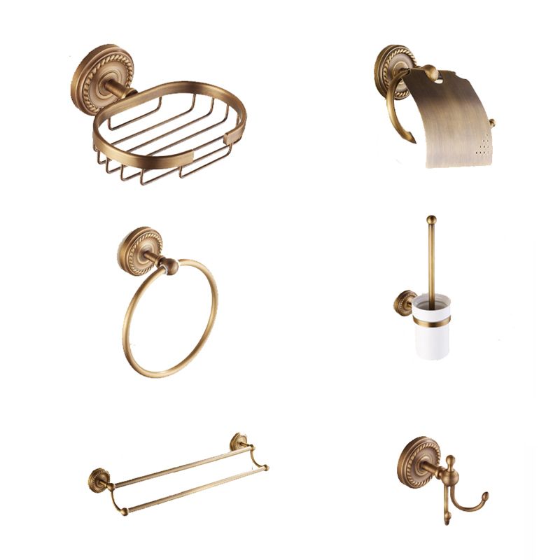 Zestaw akcesoriów łazienkowych Lauferi DANAE mosiężny szczotkowany mosiądz retro 1 szt.