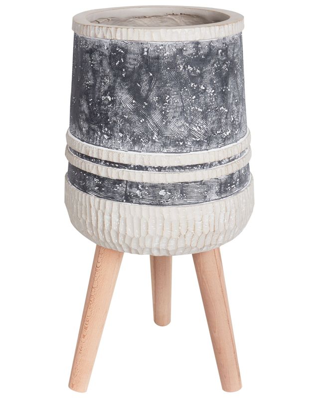 Doniczka na nóżkach Arisaema Ceramika Szary 1 szt.