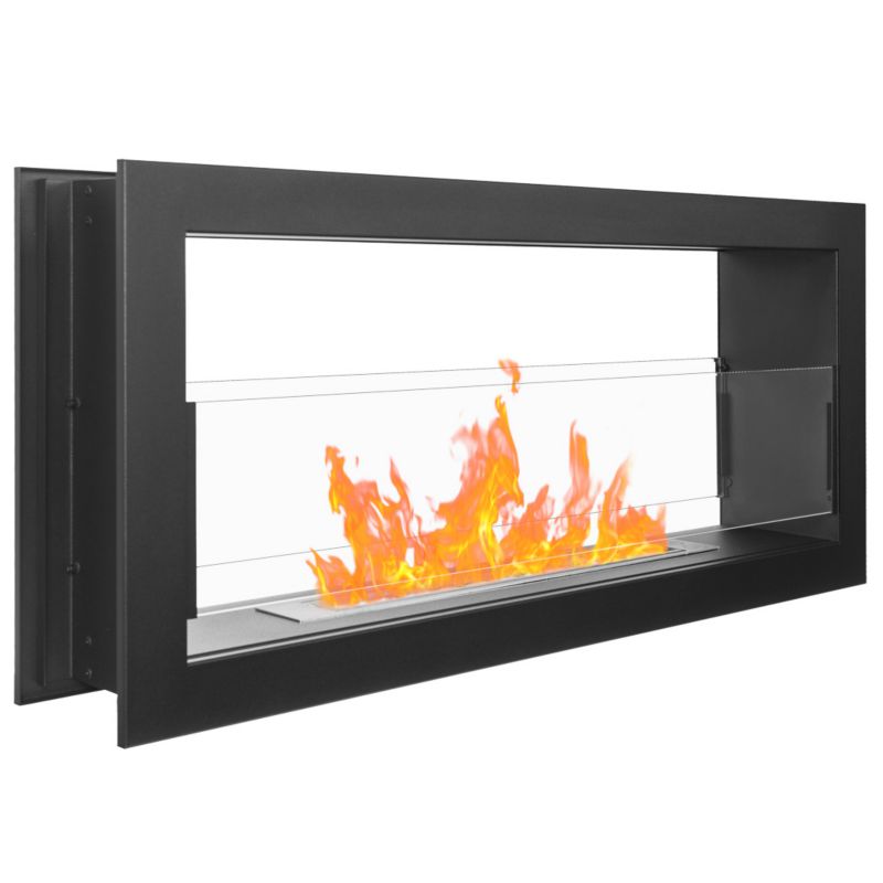 Biokominek Yannkes dwustronny / przelotowy Dual 90 cm z szybą 1szt.