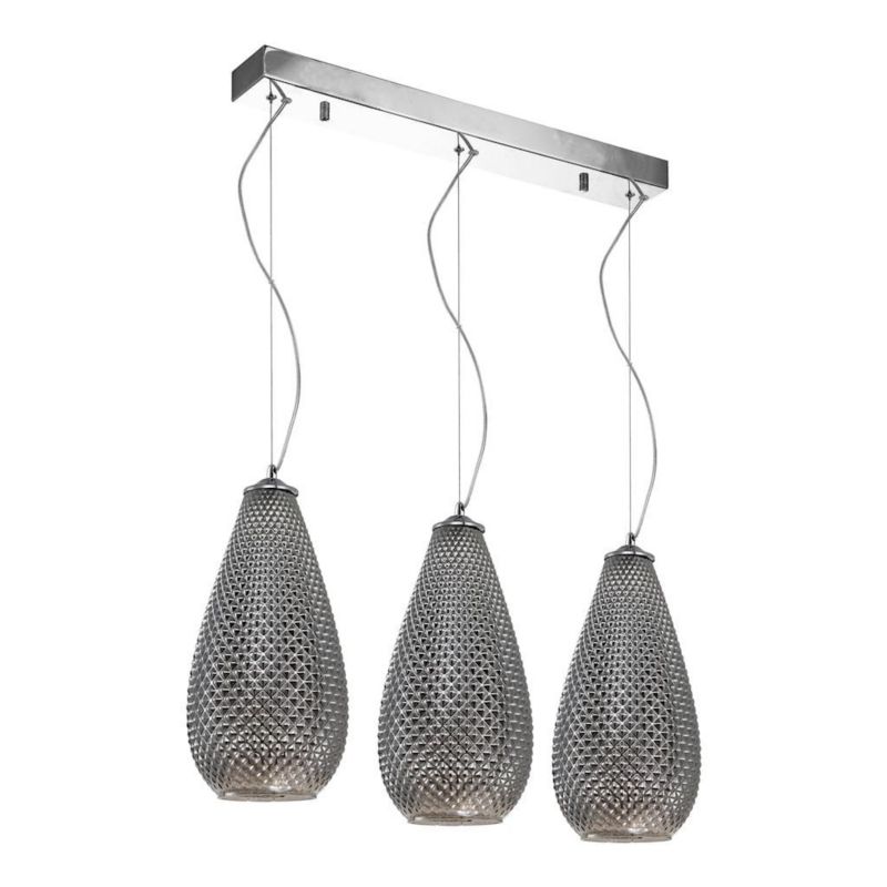 Lampa wisząca Milagro Petra 4817 chromowana-srebrna szerokość 65 cm 3xE27 x 60W 1 szt.