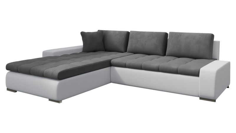 Narożnik z funkcją spania MIRJAN 24 Orkan biała ekoskóra/grafitowy 1 szt.