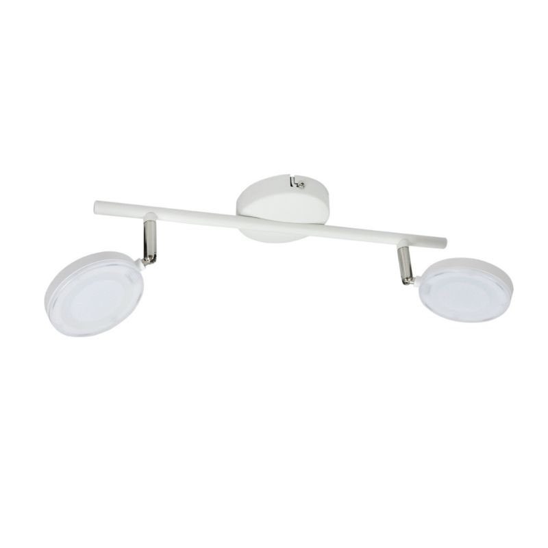 Lampa sufitowa Polux Capri biała LED 10W 3000K 700lm wym: 15 x 40 x 10 cm - 1 szt.