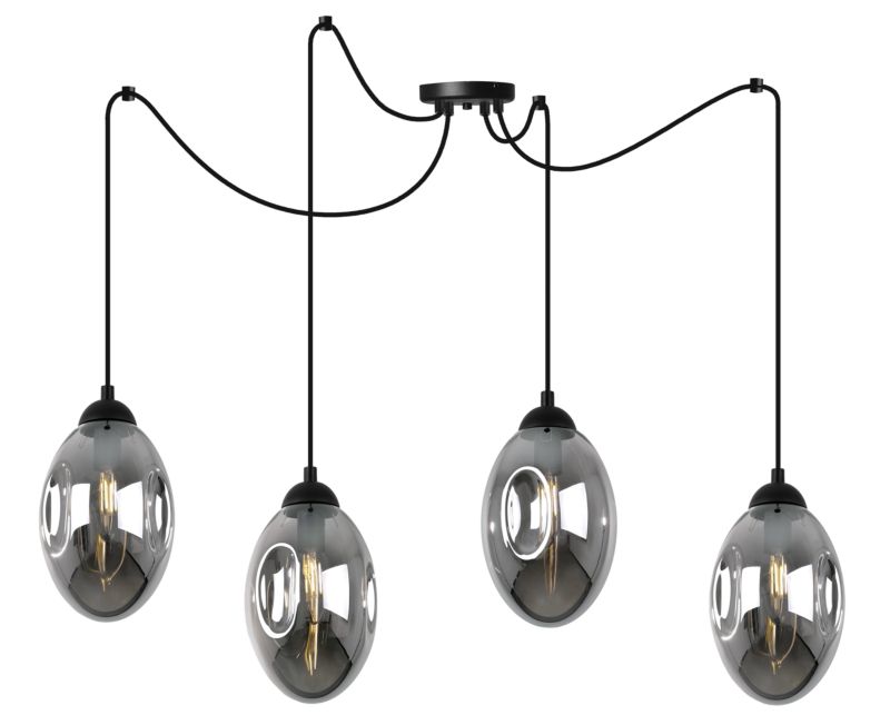 Lampa sufitowa wisząca Light Home LH Vigo Spider 4x E14 60W czarny 1szt.