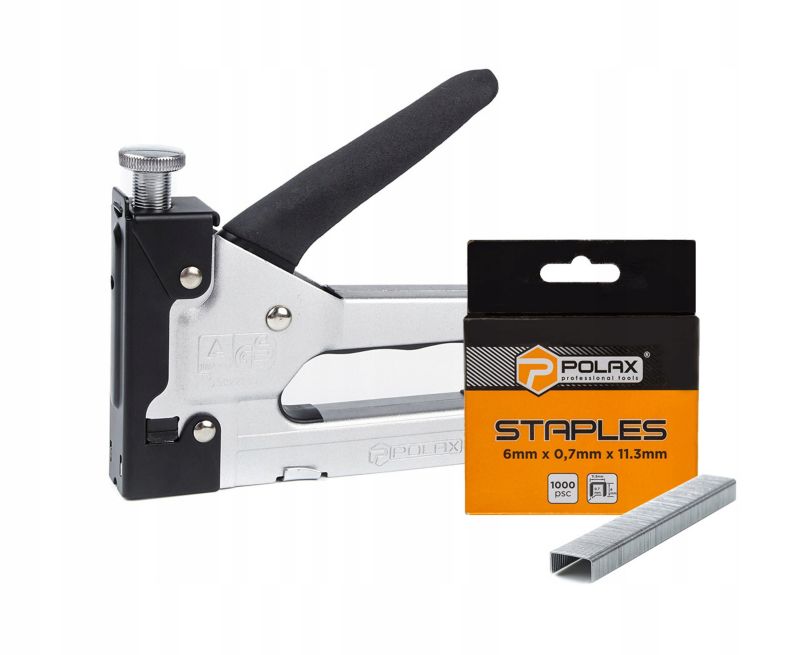 Zszywacz tapicerski Standart z regulatorem 4-14mm + Zszywki A/53 6mm 1 szt.