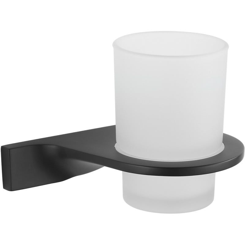 Kubek na szczoteczki Mexen Rino czarny 12,4x9,5 cm 1 szt.