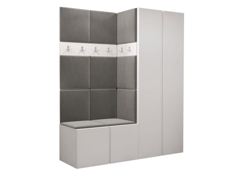 Garderoba MIRJAN 24 Orion III biały + szary 1 kpl.
