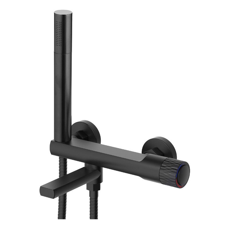 bateria wannowa z zestawem prysznicowym Mexen Diamond czarny 1 szt.