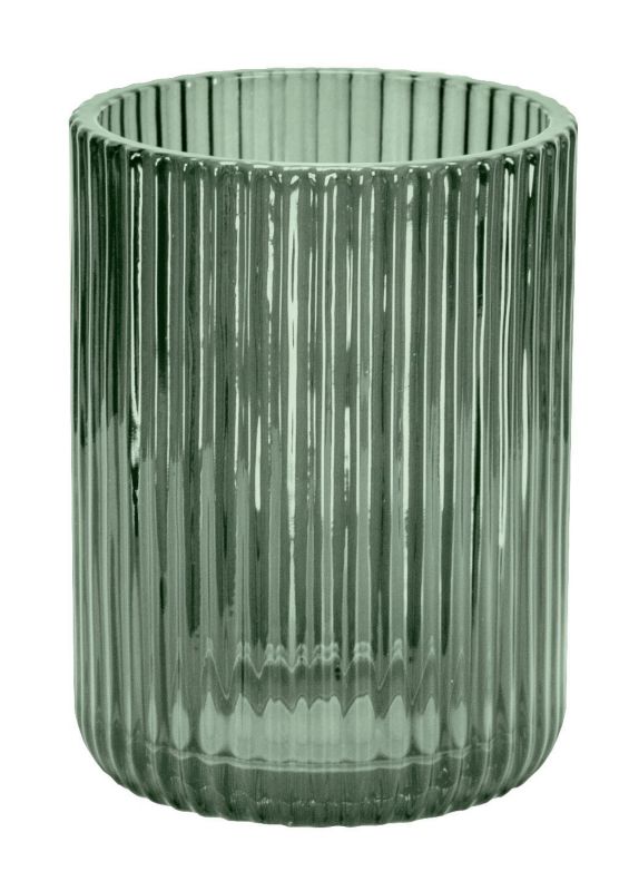 Kubek na szczoteczki Kleine Wolke Antoinette szkło zielone 200ml ryflowane 1 szt.