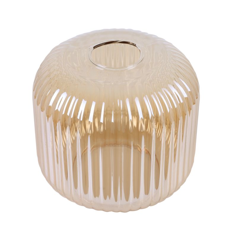 Klosz do lampy wiszącej Light Home LH Riffle E27 miodowy szklany 15x15cm 1szt.