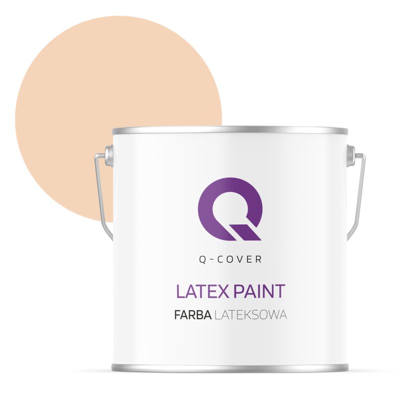 Farba Lateksowa Do Ścian i Sufitów Q-Cover Brzoskwiniowy jasny H6170 Głęboki Mat 5L