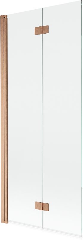 Parawan nawannowy Mexen Mist miedź szczotkowana 80x150 cm 2-skrzydłowy lewy 1 szt