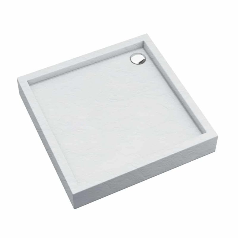 Brodzik akrylowy SCHEDPOL Medium White Stone kwadratowy biały kamień 90x90 cm 3.4731/B/ST 1 szt.