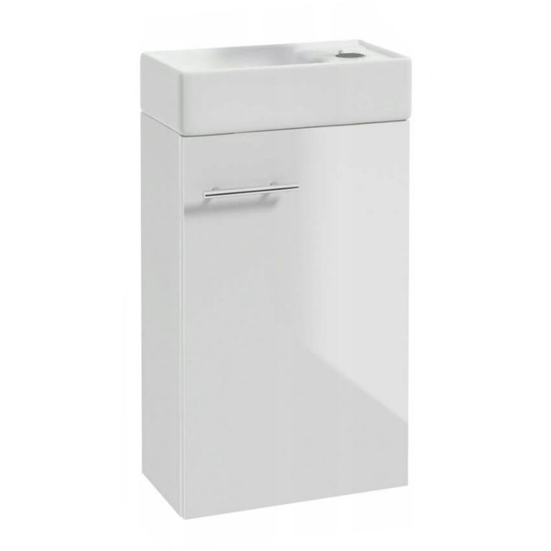 Szafka Łazienkowa Stamar Wisząca Biała Połysk 400 x 210 mm z Umywalką 1 szt