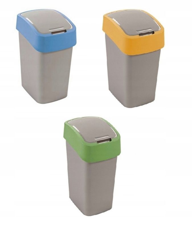 Kosz na śmieci Curver Flip Bin 3 x 50L, wielokolorowy 3 szt.