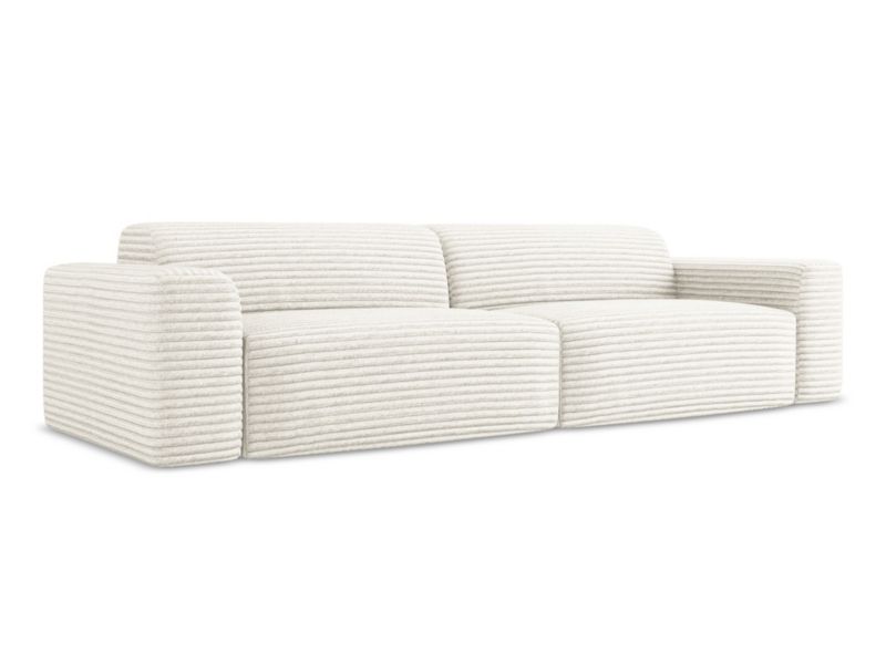 4-osobowa kanapa modułowa LaMiaSofa BOVA z tkaniny sztruksowej 300x104 cm jasny beż 1 szt.