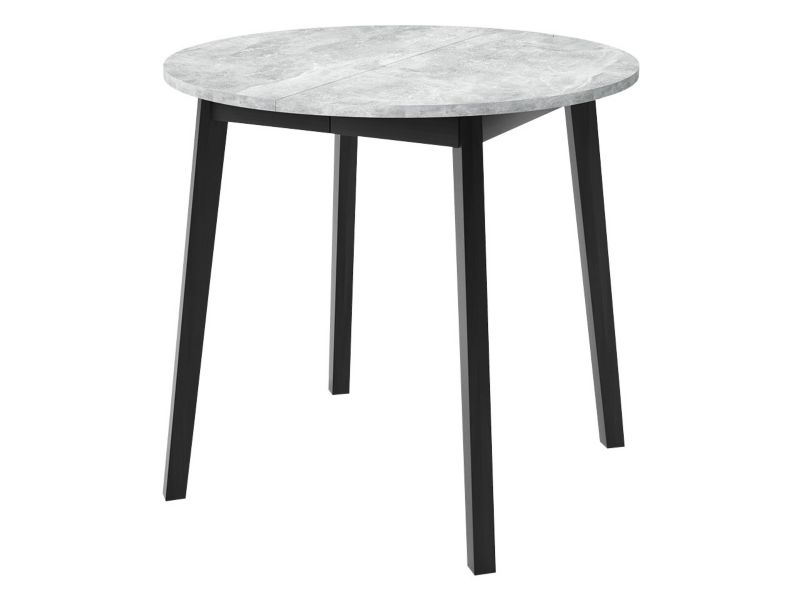 Stół MIRJAN 24 rozkładany Dione S 90 szary marmur/czarny 1 szt.