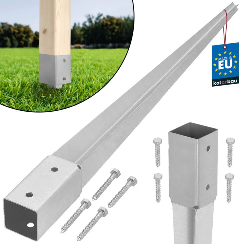 Podstawa słupa KOTARBAU kotwa wbijana do ziemi stalowa 45x45x600 mm 1 szt.