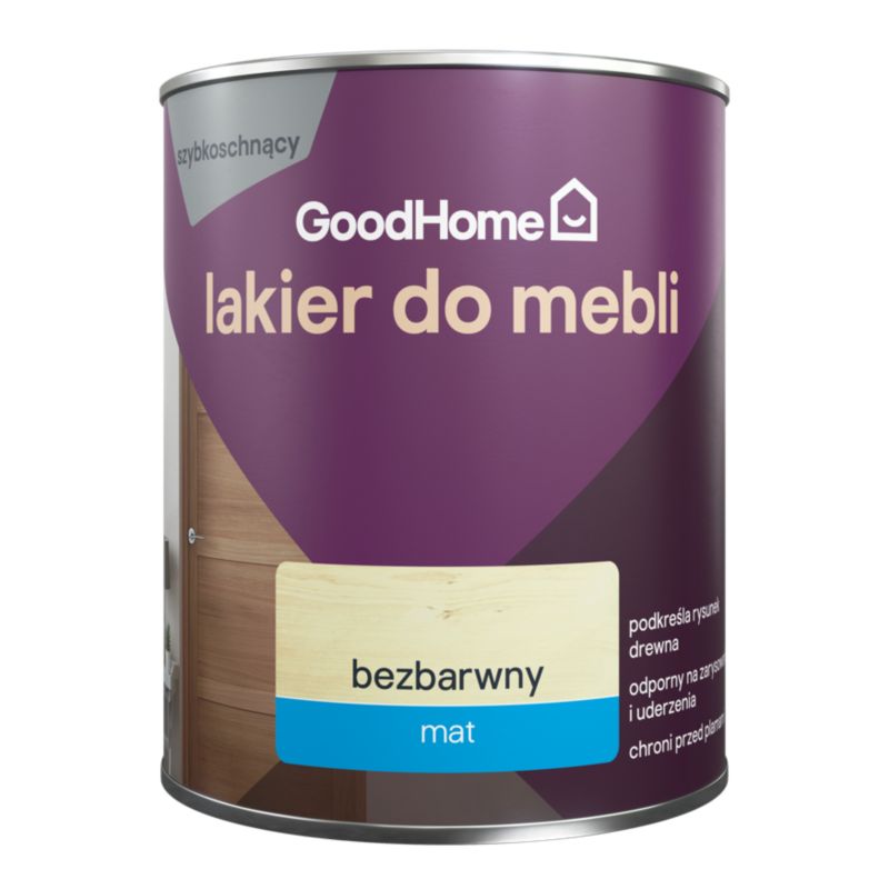 Lakier do mebli GoodHome bezbarwny mat 0,25 l