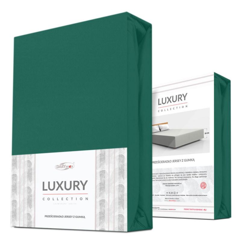 Prześcieradło jersey z elastanem z gumką Darymex 140x200 kolor zielony 1 szt.