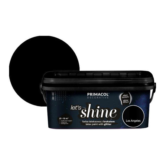 Farba dekoracyjna Primacol Let's Shine Los Angeles czarna 2 l