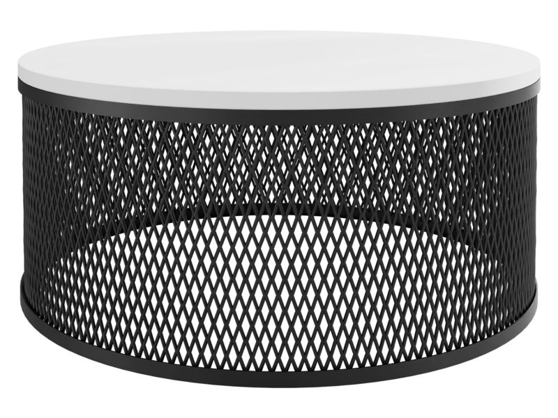 Stolik kawowy okrągły MIRJAN 24 Korlew czarny/biel arktyczna 1 szt.