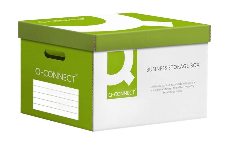 Pudła archiwizacyjne Q-Connect Bezkwasowe 515x350x305 Ziel. 1 szt.