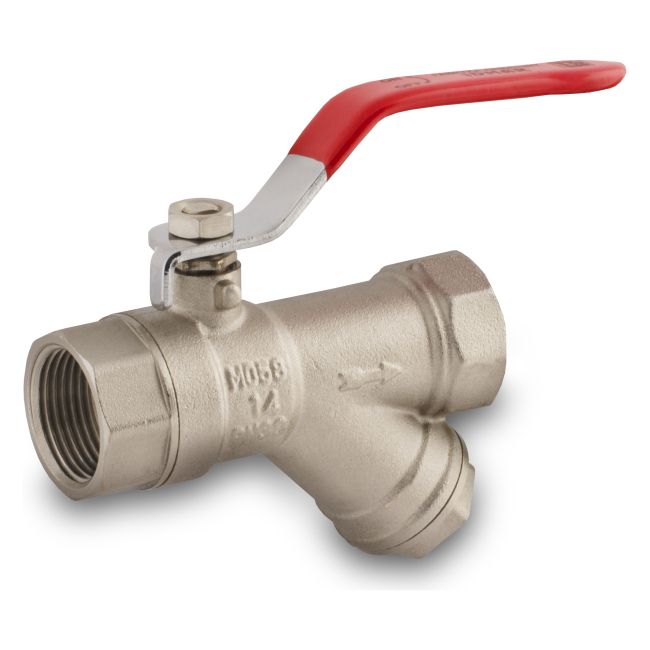 Zawór kulowy z filtrem skośnym Idmar Group 1/2"