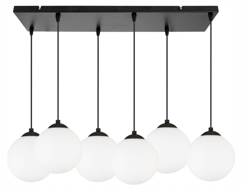 Lampa sufitowa wisząca Light Home LH Florence 6x E27 60W czarny/biały 15cm 1szt.