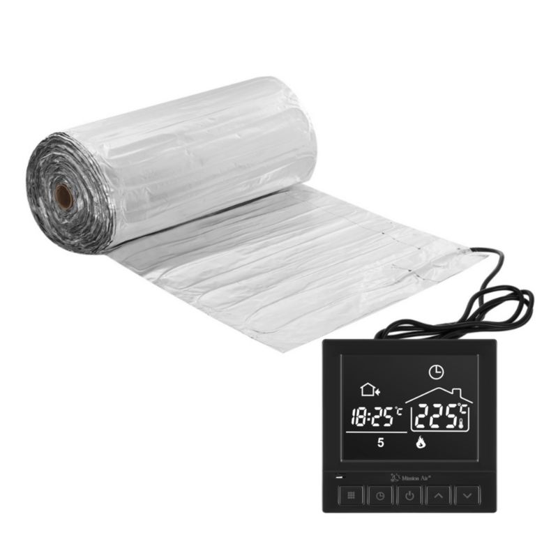 Zestaw mat grzewczych pod panele Mission Air MAL-160 9m² + Taurus Czarny 1szt