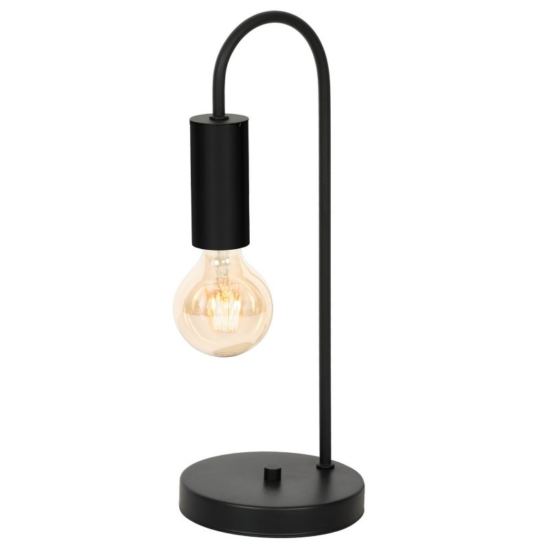 Lampka stołowa Luminex Loppe czarny mat 1 x E27 x 15W IP20 wym: 39 x 15 x 15 cm metal - 1 szt.