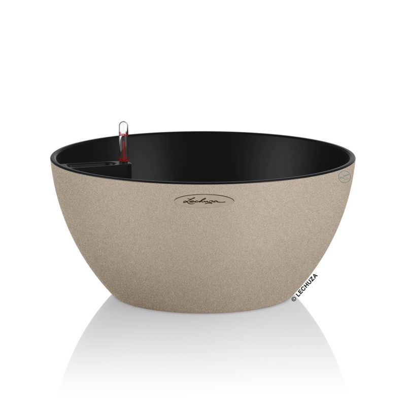 Doniczka Lechuza Do Domu Ogrodu CUBETO Stone 30 Piaskowy Beż 1 szt