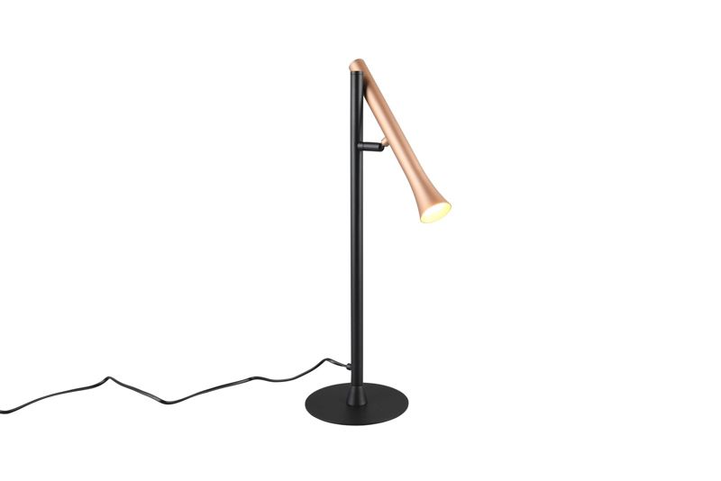 Lampka stołowa Trio Fiato czarno-kawowy LED 3W 2300K-4000K 400lm IP20 wym: 53 x 16 x 16 cm metal - 1 szt.