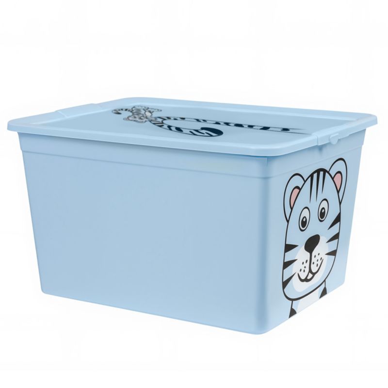 Pojemnik Plastikowy Na Zabawki Z Pokrywą Edanti 15 L Niebieski 1szt.