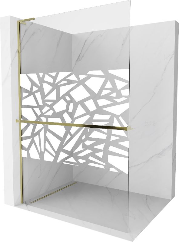 Ścianka prysznicowa Mexen Kioto+ L biały wzór 70x200 cm 800-070-123-50-85 1 szt.