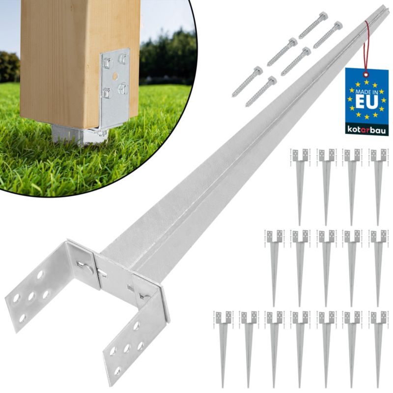 Podstaw słupa KOTARBAU regulowana wbijana 0-160 mm 16 szt.