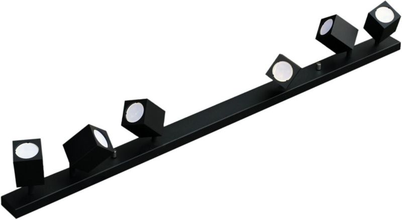 Listwa sufitowa z reflektorami IdeaLED Quantus czarna 6 x GU10 x 40W wym: 15 x 118 x 6 cm - 1 szt.