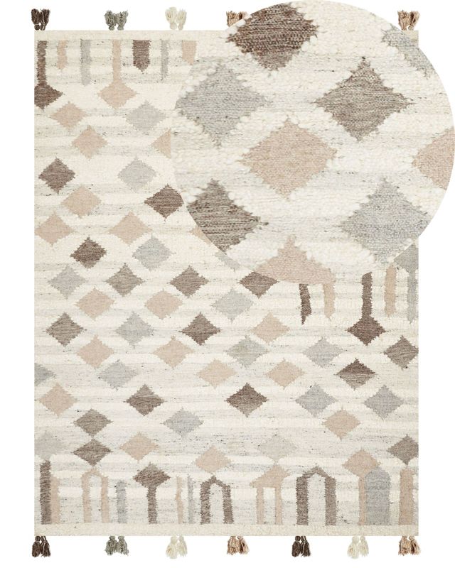 Dywan wełniany kilim 160 x 230 cm wielokolorowy Kaghtsrashen 1 szt.