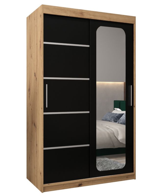 Szafa przesuwna Garderoba Abiks PROMO V2 120 artisan/czarny 1 szt.