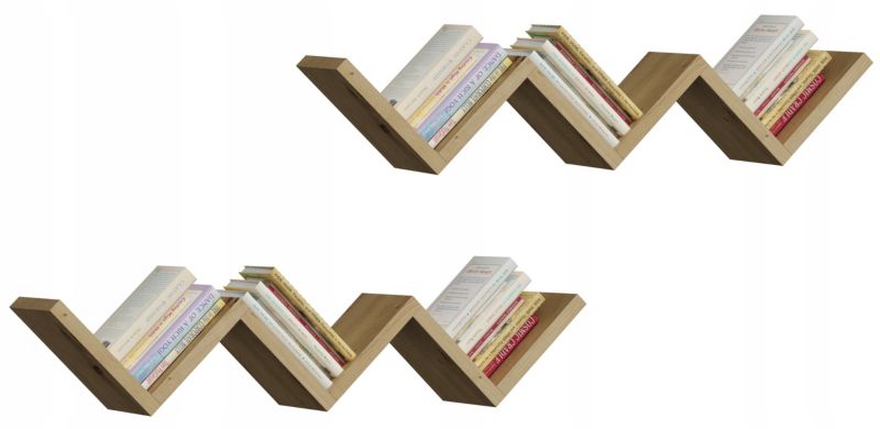 Półka Matkam wisząca ORTO regał Per dąb artisan 2 szt.