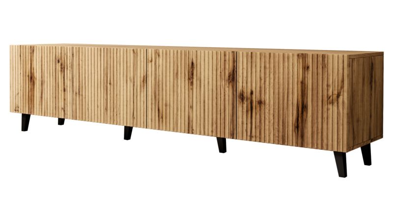 Szafka RTV MIRJAN 24 Vamos 200 dąb wotan/czarny 1 szt.