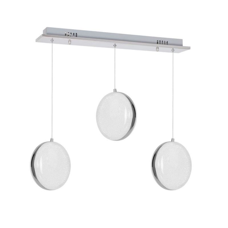 Lampa wisząca Milagro Lira 4978 chromowana-biała szerokość 50 cm wbudowany LED 28W 1 szt.