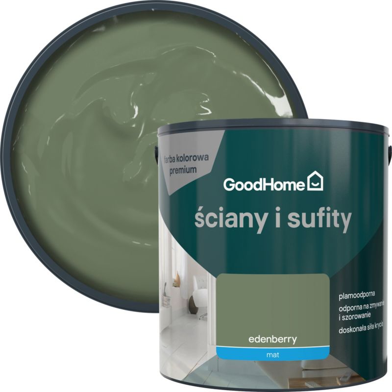 Farba plamoodporna GoodHome Ściany i Sufity edenberry 2.5 l