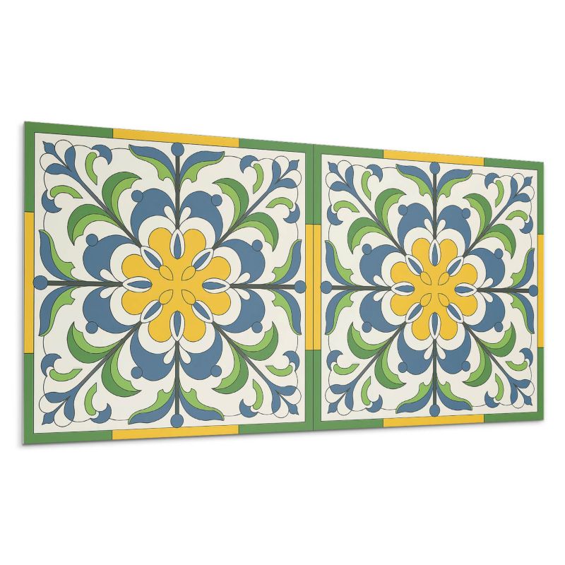 Kafelki samoprzylepne Wallfluent 40x20 cm Wzór florystyczny z liśćmi 10 szt.