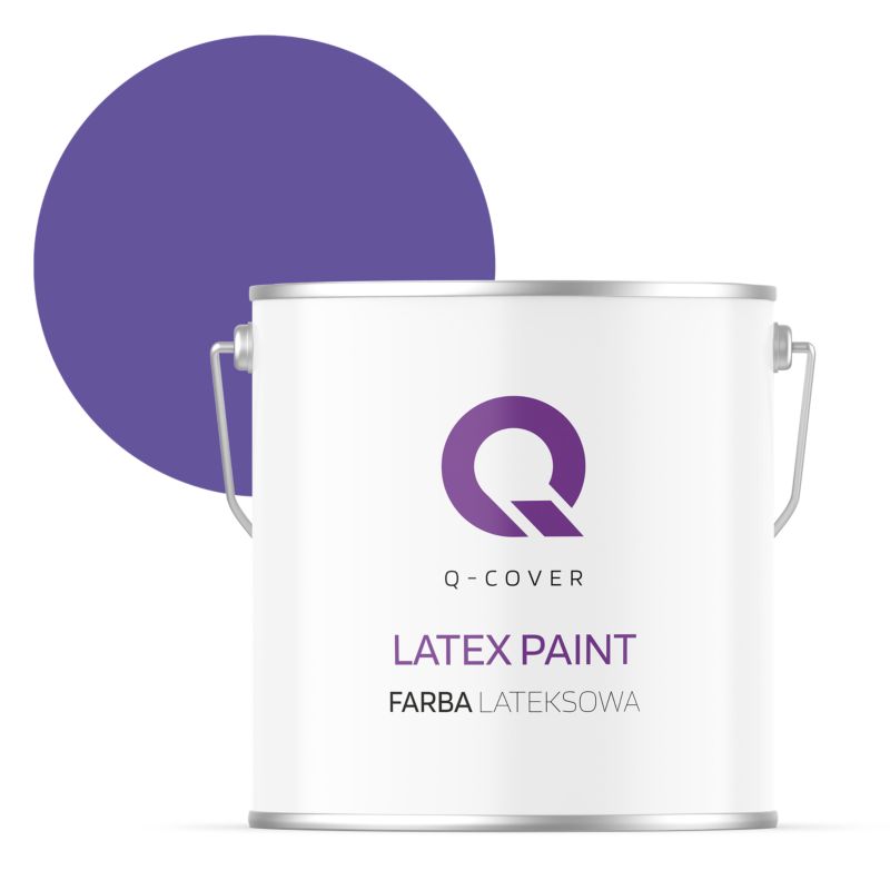 Farba Lateksowa Do Ścian i Sufitów Q-Cover Purpurowy H2711 Głęboki Mat 5L