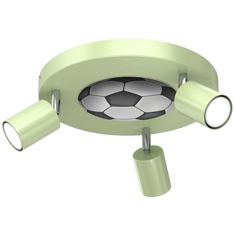 Lampa sufitowa Luminex Fun zielono-biała-czarna 3 x GU10 x 8W wym: 10,5 x 30 x 30 cm - 1 szt.