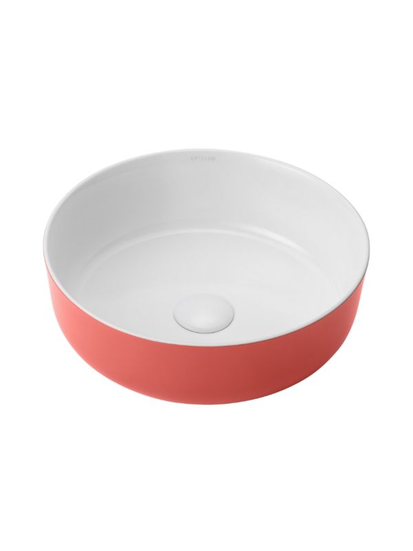 Umywalka nablatowa Uptrend SOFIA L czerwono-biały połysk 1 szt.
